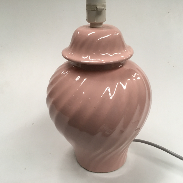 LAMP, Base (Table) - Large Ceramic, Pink swirl
